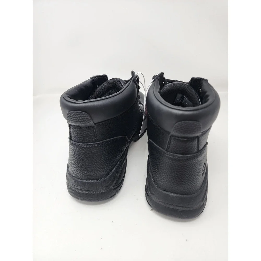 S Sport by Skechers Mens Elton Steel Toe Work Boots Black Faux Leather Size 9.5